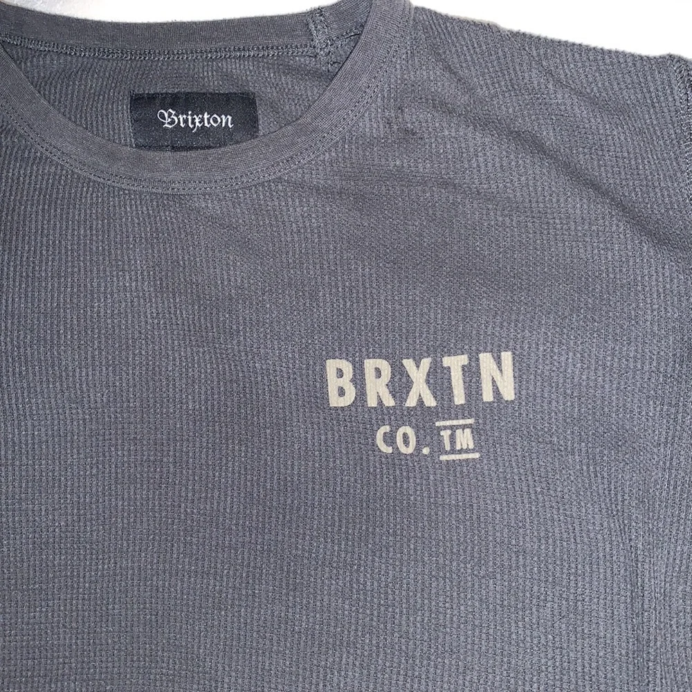 Brixton size XL mens thermal waffle knit long sleeve tshirt Brxtn service co - Picture 3 of 9